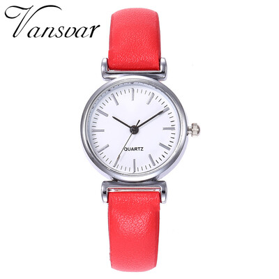 Vansvar Brand Fashion Silver Case Creative Leather Strap Wrist Watch Casual Women Quartz Watches Gift Relogio Feminino 533
Vansvar Brand Fashion Silver Case Creative Leather Strap Wrist Watch Casual Women Quartz Watches Gift Relogio Feminino 533