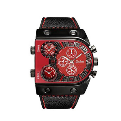 OULM Men Three Time Zones Leather Band Quartz Watch Cool Big Dial Analog Wrist Watches
OULM Men Three Time Zones Leather Band Quartz Watch Cool Big Dial Analog Wrist Watches