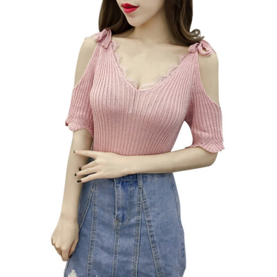Summer Beach T Shirt Women Casual Stretch V Neck Short Sleeve Tops Tee Cotton Off Shoulder T-Shirts
Summer Beach T Shirt Women Casual Stretch V Neck Short Sleeve Tops Tee Cotton Off Shoulder T-Shirts