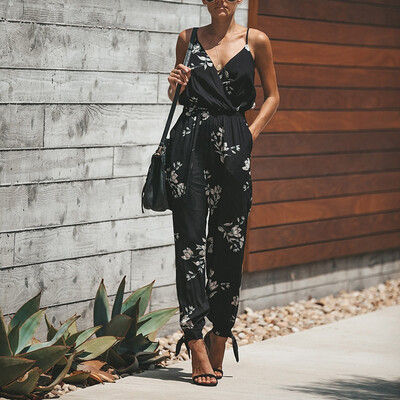 Women Spaghetti Strap Jumpsuits Playsuit Floral Printed Sexy Rompers Pockets Backless Loose Casual Bodysuits Female
Women Spaghetti Strap Jumpsuits Playsuit Floral Printed Sexy Rompers Pockets Backless Loose Casual Bodysuits Female