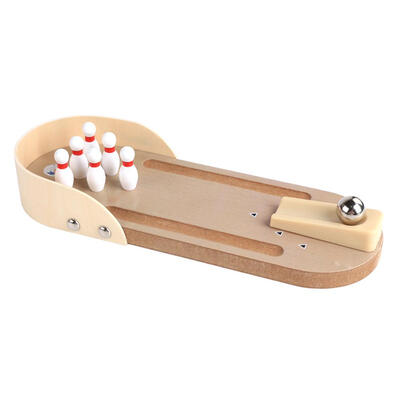 Kids Mini Wooden Desktop Bowling Basketball Game Developmental Toys Gift