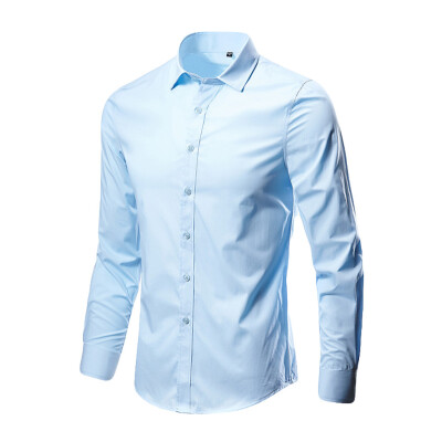 Tailored Mens Fashion Business Leisure Lapel Pure Color Long-sleeved Shirt Top Blouse
Tailored Mens Fashion Business Leisure Lapel Pure Color Long-sleeved Shirt Top Blouse