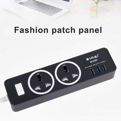 BH-PC001 Dual Hole Power Strip Extension Socket Plug With 3 USB Ports For Home Office UseJP Plug
BH-PC001 Dual Hole Power Strip Extension Socket Plug With 3 USB Ports For Home Office UseJP Plug