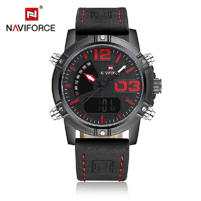 NAVIFORCE New Dual Display Quartz Digital Men Sports Watch Leather Strap Backlight Water-Proof Man Casual Wristwatch Chrono Milita
NAVIFORCE New Dual Display Quartz Digital Men Sports Watch Leather Strap Backlight Water-Proof Man Casual Wristwatch Chrono Milita