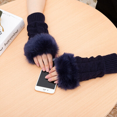 Women Knitted Fingerless Wrist Hand Arm Winter Warmer Faux Fur Gloves Mittens Plush Handschoenen
Women Knitted Fingerless Wrist Hand Arm Winter Warmer Faux Fur Gloves Mittens Plush Handschoenen