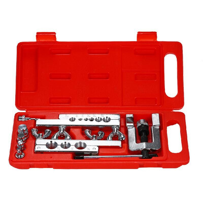 8pcs Flaring Tool Kit Heavy Duty Steel Flaring Tools Kits Manual Pipe Flaring Expender Tool Tube Swaging Kit