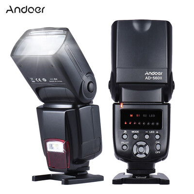 Andoer AD-560Ⅱ Universal Flash Speedlite On-camera Flash GN50 w Adjustable LED Fill Light for Canon Nikon Olympus Pentax DSLR Cam
Andoer AD-560Ⅱ Universal Flash Speedlite On-camera Flash GN50 w Adjustable LED Fill Light for Canon Nikon Olympus Pentax DSLR Cam