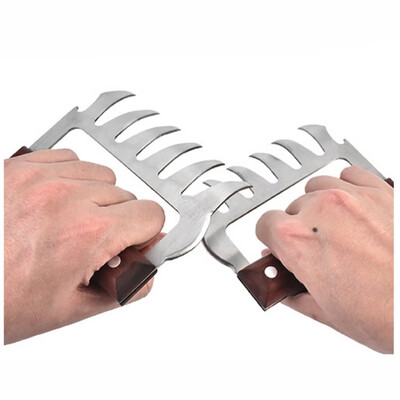 1PCS Wooden Handle Stainless Steel Meat Slicer Barbecue Tool Multi-Function Meat Remover
1PCS Wooden Handle Stainless Steel Meat Slicer Barbecue Tool Multi-Function Meat Remover