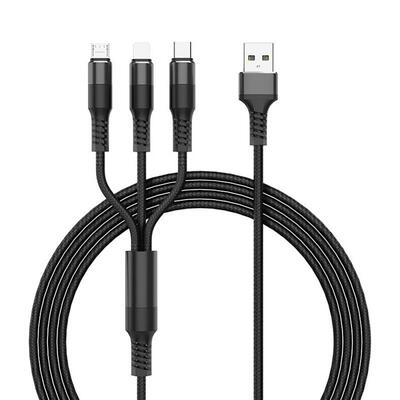 Lightning Micro USB Type C 3-in-1 Data Cable Nylon Braided Tangle-Free Charging Cable For IPhone Samsung Galaxy LG HTC
Lightning Micro USB Type C 3-in-1 Data Cable Nylon Braided Tangle-Free Charging Cable For IPhone Samsung Galaxy LG HTC