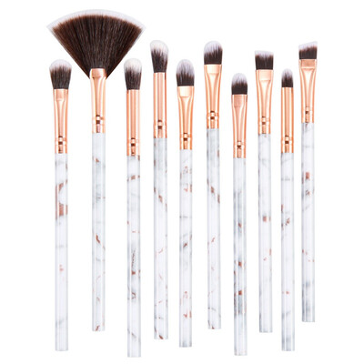 10pcs Marble Eye Makeup Brush Set Multifunctional Brush Concealer Eyeshadow Brush Set
