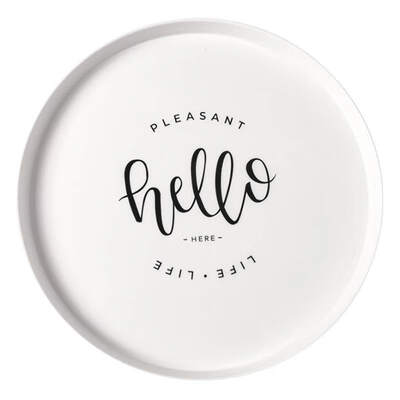 Round Breakfast Plate Home Fruit Tray Living Room Tea Cup Tray Dim Sum Plastic Tray