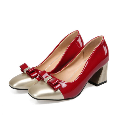 IDIFU Womens Elegant Bowknot Square Toe Wide Work Shoes Color Block Chunky Mid Heels Slip-on Pumps
IDIFU Womens Elegant Bowknot Square Toe Wide Work Shoes Color Block Chunky Mid Heels Slip-on Pumps