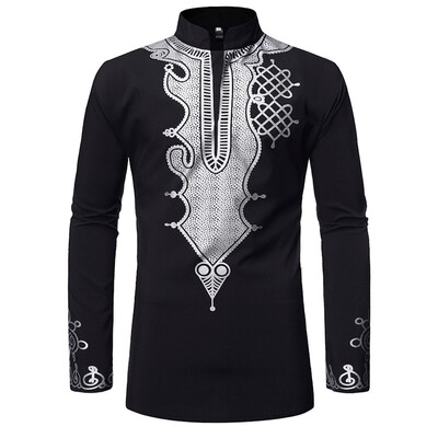 Toponeto Men Vintage African Print Printed Long Sleeve Stand Collar T-Shirt Top Blouse
Toponeto Men Vintage African Print Printed Long Sleeve Stand Collar T-Shirt Top Blouse