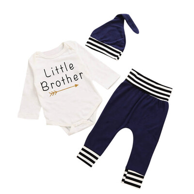 Newborn Kids Baby Girl Boy Outfits Clothes Letter Romper TopsLong PantsHat Set 
Newborn Kids Baby Girl Boy Outfits Clothes Letter Romper TopsLong PantsHat Set