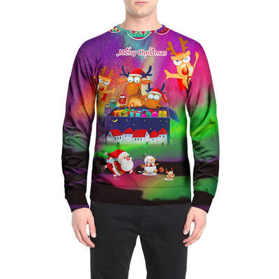 Autumn Winter Cute Colorful Merry Christmas Print Sweatshirt For Men Casual O-Neck Long Sleeve Pullover Top Sweatshirt
Autumn Winter Cute Colorful Merry Christmas Print Sweatshirt For Men Casual O-Neck Long Sleeve Pullover Top Sweatshirt