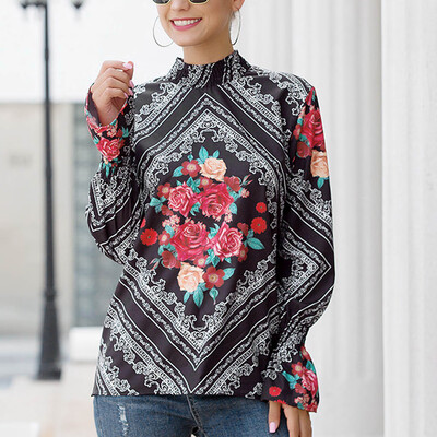 Tailored Womens Fashion Long Sleeve Printed Lantern Sleeve Shirt with Vertical Blouses
Tailored Womens Fashion Long Sleeve Printed Lantern Sleeve Shirt with Vertical Blouses