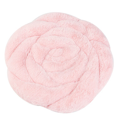 Gobestart Rose Plush Cushion Chair Cushion Anti-skid Bay Window Cushion Futon 45X45CM