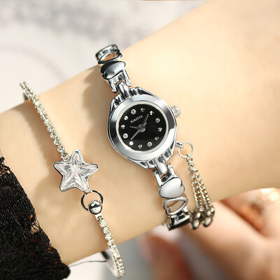 Korean fashion high-end watch waterproof student quartz watch female watch generation