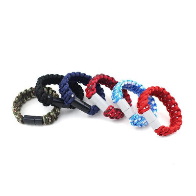USB Cable Bracelet Lightening Paracord Weaving Wristband Charging Sync Data Cable Cord for IPhone Camping Multifunction Umbrella R
USB Cable Bracelet Lightening Paracord Weaving Wristband Charging Sync Data Cable Cord for IPhone Camping Multifunction Umbrella R