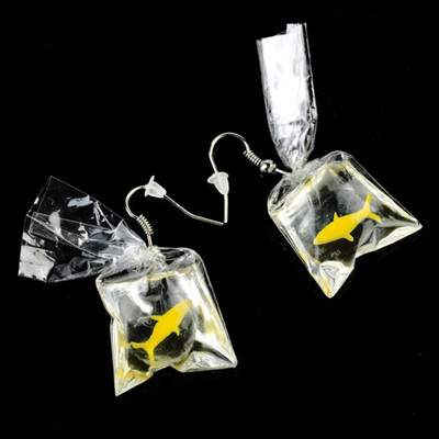 Funny Resin Goldfish Fake Water Bag Earrings
Funny Resin Goldfish Fake Water Bag Earrings