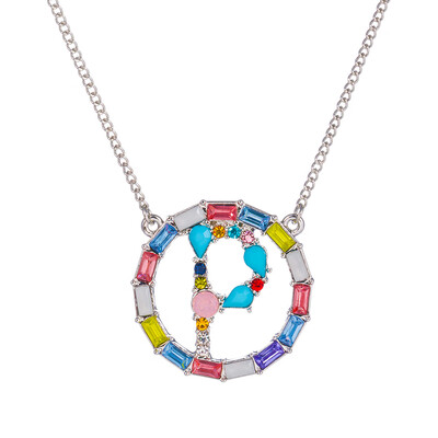 Multicolor fashion Silver charm 26 Alphabet Round pendant necklace pave zircon initial letter necklaces Couple Name necklace
Multicolor fashion Silver charm 26 Alphabet Round pendant necklace pave zircon initial letter necklaces Couple Name necklace