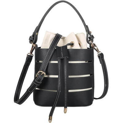 Fashion Solid Color Hollow Faux Leather Women Shoulder Messenger Bucket Tote Bag
Fashion Solid Color Hollow Faux Leather Women Shoulder Messenger Bucket Tote Bag