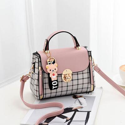 Bag-lady Stitching Lattice Twisted Bag Korean Hand-held Small Square Bag Single Shoulder Fairy ins Super-hot Bag
Bag-lady Stitching Lattice Twisted Bag Korean Hand-held Small Square Bag Single Shoulder Fairy ins Super-hot Bag