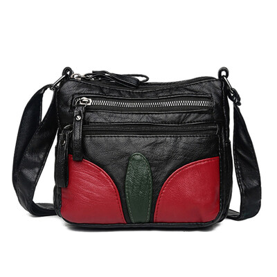 Casual Faux Leather Large Wide Strap Capacity Women Crossbody Shoulder Bag Pouch