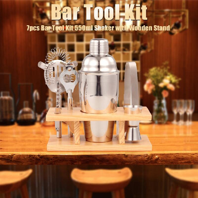 7pcs Bar Tool Cocktail 550ml Shaker Wooden Stand Bartender Kit Jigger Opener Shaker Tong Drink Mixing for Parties Bar
7pcs Bar Tool Cocktail 550ml Shaker Wooden Stand Bartender Kit Jigger Opener Shaker Tong Drink Mixing for Parties Bar