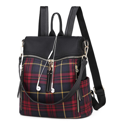 Plaid backpack female fashion retro plaid hit color large capacity shoulder bag casual backpack handbags
Plaid backpack female fashion retro plaid hit color large capacity shoulder bag casual backpack handbags