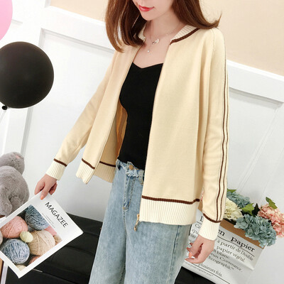 Sweater women autumn winter Korea 2018 new knitted cardigan loose pure color fashion coat baseball long-sleeve blouse
Sweater women autumn winter Korea 2018 new knitted cardigan loose pure color fashion coat baseball long-sleeve blouse