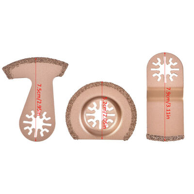 3pcs Carbide Oscillating Multi Tool Saw Blades For Tile Grout Mortar For Fein