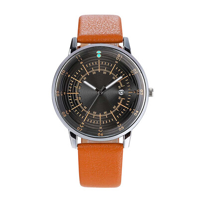 Gobestart Fashion Business Simple Multi Scale Dial Calendar Belt Pin Buckle Quartz Watch