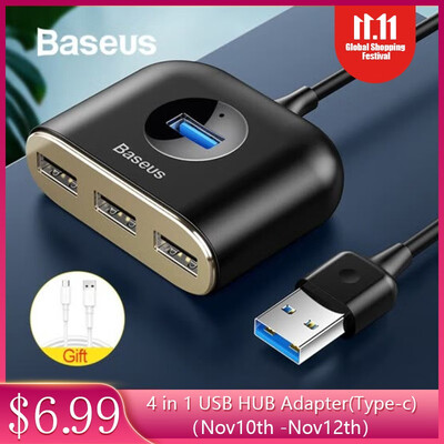 Baseus square round 4 in 1 USB HUB Adapter for MacBook Pro Surface Pro Type-C USB to USB 30 for tablets
Baseus square round 4 in 1 USB HUB Adapter for MacBook Pro Surface Pro Type-C USB to USB 30 for tablets