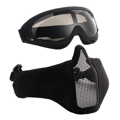 V12X400 Half-face Mesh Mask & Goggle Set Impact-resistance UV Protection Goggle Protective Mask Ear Protection Carbon Steel Mesh
V12X400 Half-face Mesh Mask & Goggle Set Impact-resistance UV Protection Goggle Protective Mask Ear Protection Carbon Steel Mesh