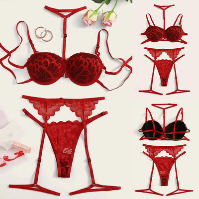 Gobestart Sexy Exquisite Lace Lingerie BraGarterBriefs Set Babydoll Cut-Out Sleepwear
Gobestart Sexy Exquisite Lace Lingerie BraGarterBriefs Set Babydoll Cut-Out Sleepwear