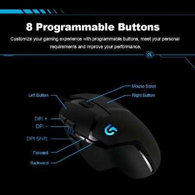 Logitech G402 Hyperion Fury Mouse FPS Gaming Mouse Fusion Engine 32-Bit ARM Processor 8 Programmable Buttons DPI Settings
Logitech G402 Hyperion Fury Mouse FPS Gaming Mouse Fusion Engine 32-Bit ARM Processor 8 Programmable Buttons DPI Settings