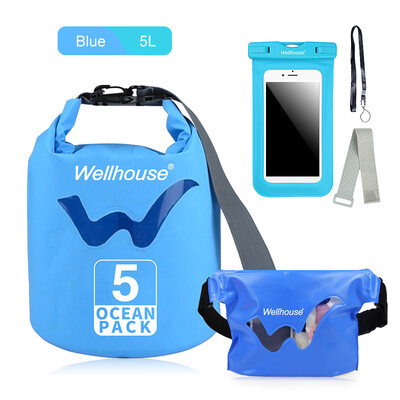 Set of 3 Waterproof Dry Bag Waist Pack&Phone Case Outdoor Travel Beach Storage Bags for Kayking Rafting Boating
Set of 3 Waterproof Dry Bag Waist Pack&Phone Case Outdoor Travel Beach Storage Bags for Kayking Rafting Boating