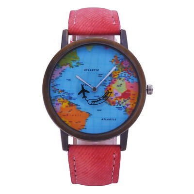 Creative Watch Personality Map Design Dial Comfortable Denim Strap Women Dress Watch Mini World Aircraft Quartz Watches
Creative Watch Personality Map Design Dial Comfortable Denim Strap Women Dress Watch Mini World Aircraft Quartz Watches