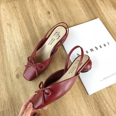 Retro square bow thick heel sandals chic spring&summer buckle red sandals women
Retro square bow thick heel sandals chic spring&summer buckle red sandals women