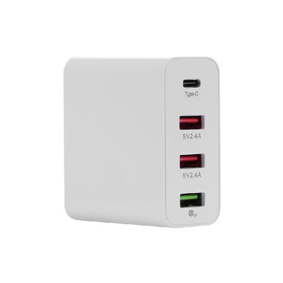 Fast Charge 4 Ports USB Phone Computer iPad Charger Type-C Port Universal Double Holes QC30 USB Charger UK Plug
Fast Charge 4 Ports USB Phone Computer iPad Charger Type-C Port Universal Double Holes QC30 USB Charger UK Plug