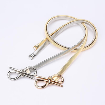 New Fashion Women Belt Bow Clasp Front Stretch Skinny Elastic Belt Bowknot Waist Strap GoldSilver
New Fashion Women Belt Bow Clasp Front Stretch Skinny Elastic Belt Bowknot Waist Strap GoldSilver
