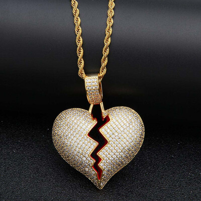 Gold&Sterling Silver Diamond Heart Necklace Pendant Charm For Men Women Necklace Hip Hop Jewelry
Gold&Sterling Silver Diamond Heart Necklace Pendant Charm For Men Women Necklace Hip Hop Jewelry