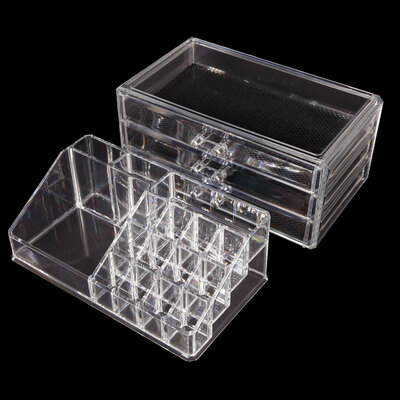 3 Drawer Acrylic Cosmetic Organizer Makeup Case Jewelry Storage Holder Box Clear
3 Drawer Acrylic Cosmetic Organizer Makeup Case Jewelry Storage Holder Box Clear