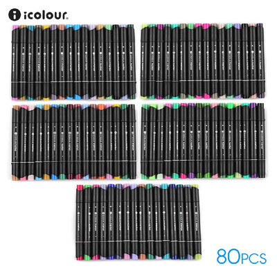 icolour2400 Set of 80 Colors Color Marker Pens Dual Tips Ink Based Markers for Drawing Graphic Manga Designing Professional Art Su
icolour2400 Set of 80 Colors Color Marker Pens Dual Tips Ink Based Markers for Drawing Graphic Manga Designing Professional Art Su