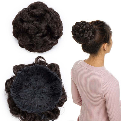 Messy Hair Bun Chignons Synthetic Hair Extensions Wavy Updo Scrunchy Hairpieces 
Messy Hair Bun Chignons Synthetic Hair Extensions Wavy Updo Scrunchy Hairpieces
