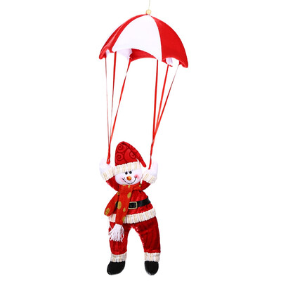 Christmas Santa Claus Snowman Parachute Hanging Decoration