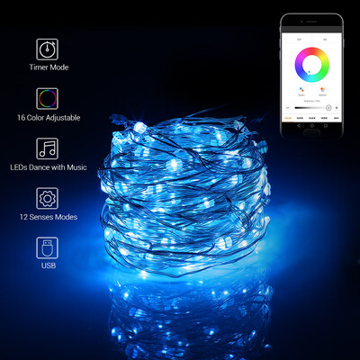 LH - BT - 50RGB 16 feet 50 LEDs App Control Multi-function Copper Music String Light
LH - BT - 50RGB 16 feet 50 LEDs App Control Multi-function Copper Music String Light