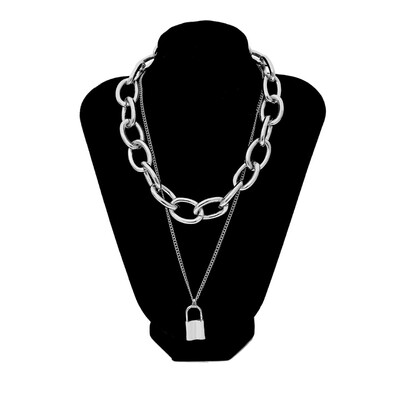 Punk Layered Lock Pendant Necklace For Women Gold Color Metal Statement Padlock Choker Necklace Femme Jewelry
Punk Layered Lock Pendant Necklace For Women Gold Color Metal Statement Padlock Choker Necklace Femme Jewelry