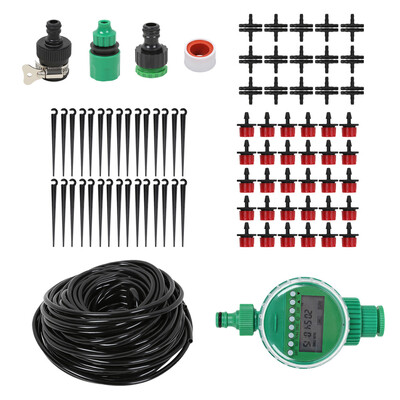 25M DIY Drip Irrigation Kit with Timer Garden Dripping Tools Set